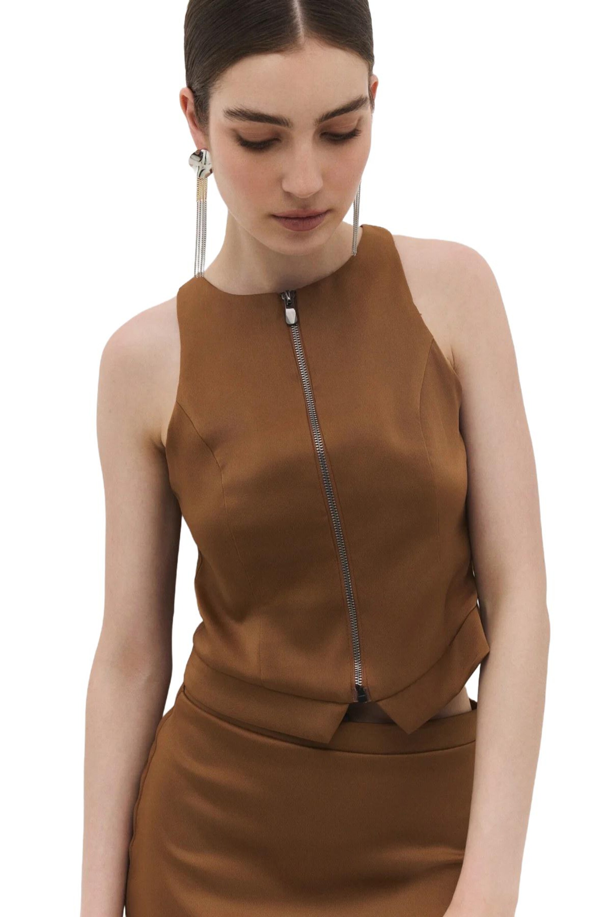 No Matter What Top in Braun