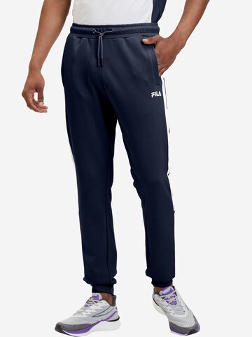 FILA Tapered Workout Pants 'TROPEA' in Blue: front