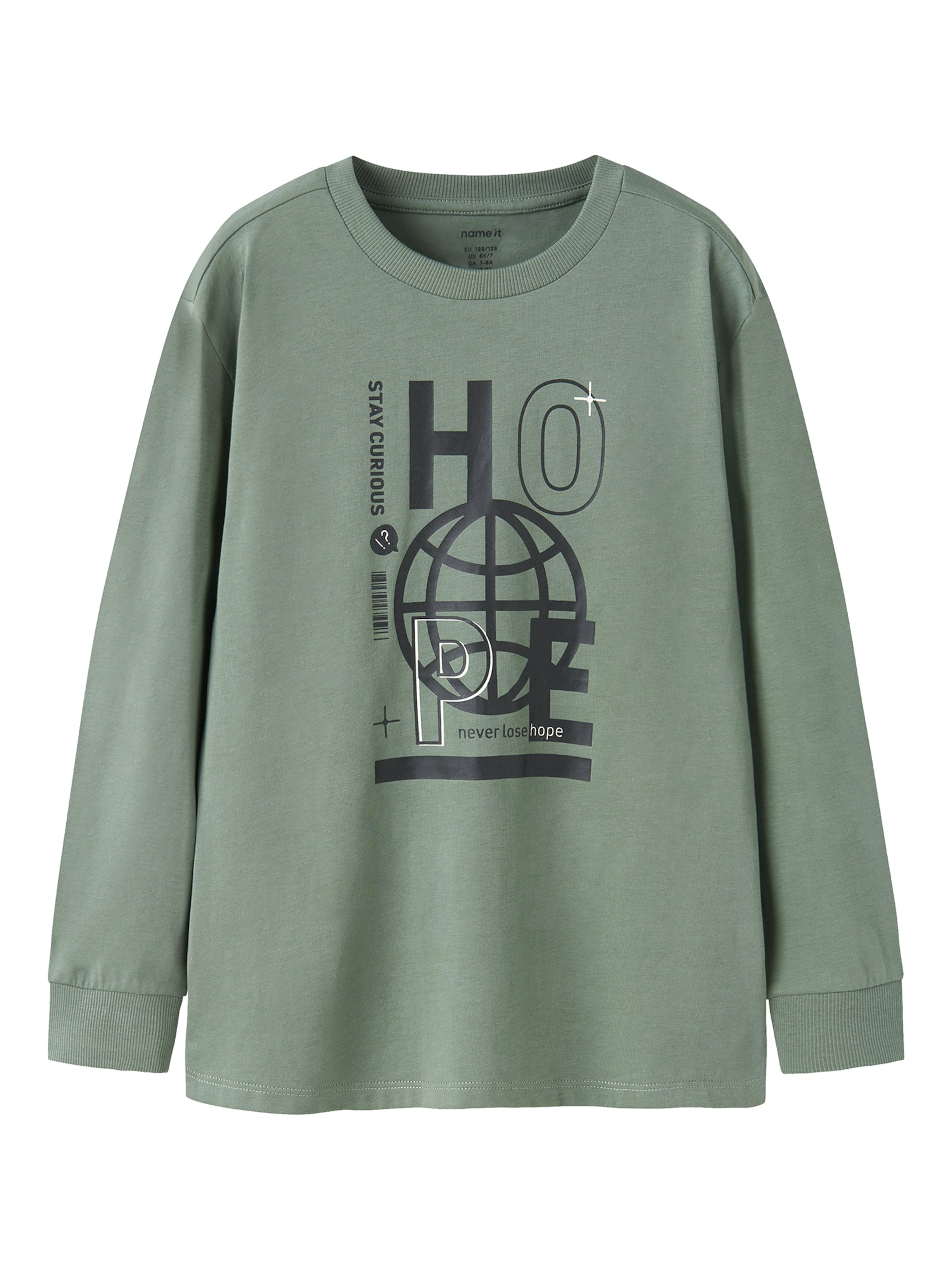 NAME IT Shirt 'NKMOBAY' in Grün: Vorderseite