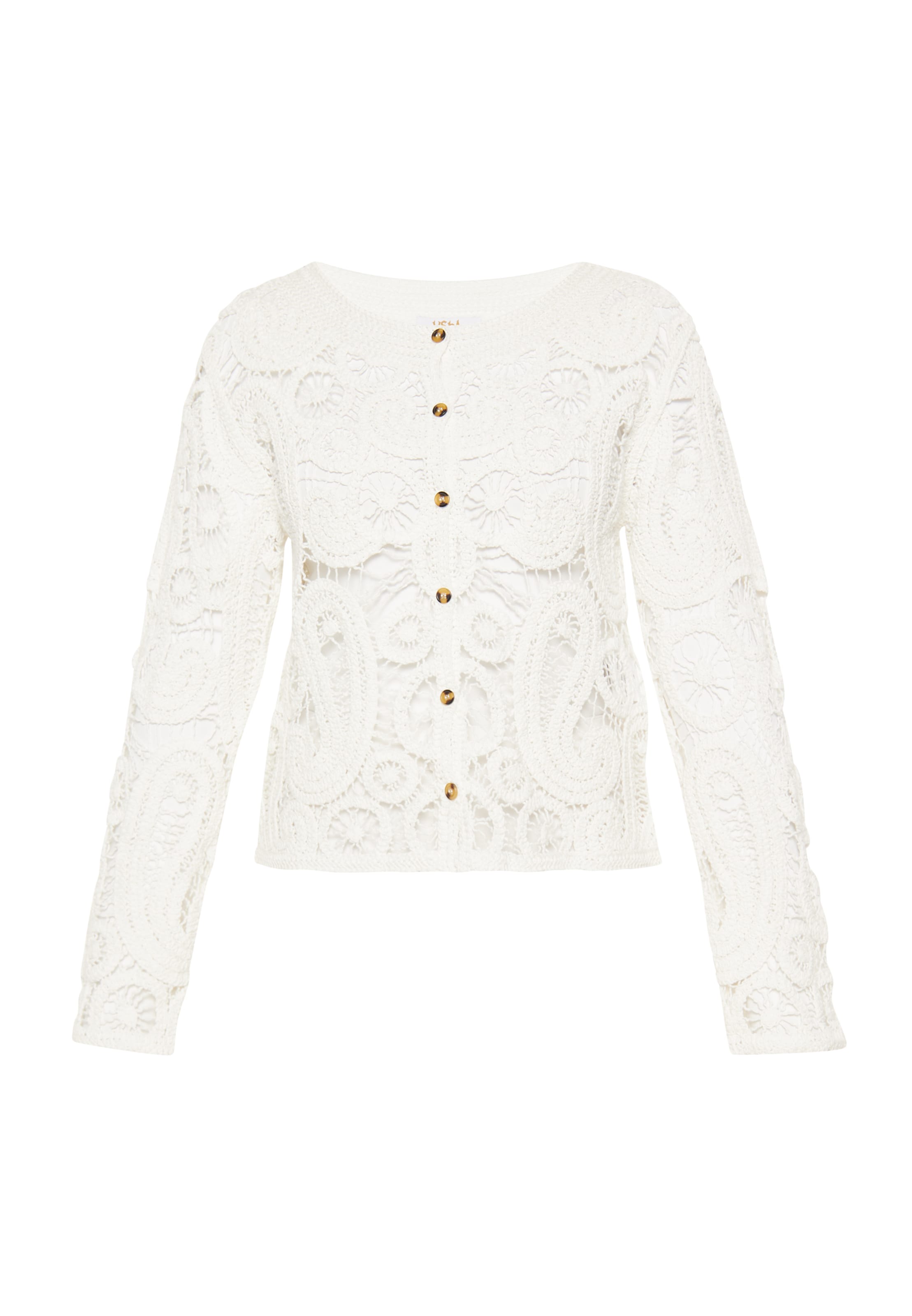 usha FESTIVAL - Casaco de malha 'Fashion Look' em branco: frente