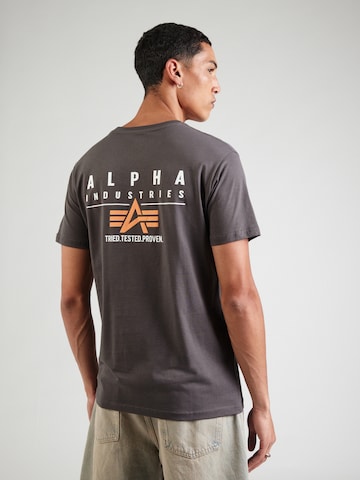 pelēks ALPHA INDUSTRIES T-Krekls: no priekšpuses