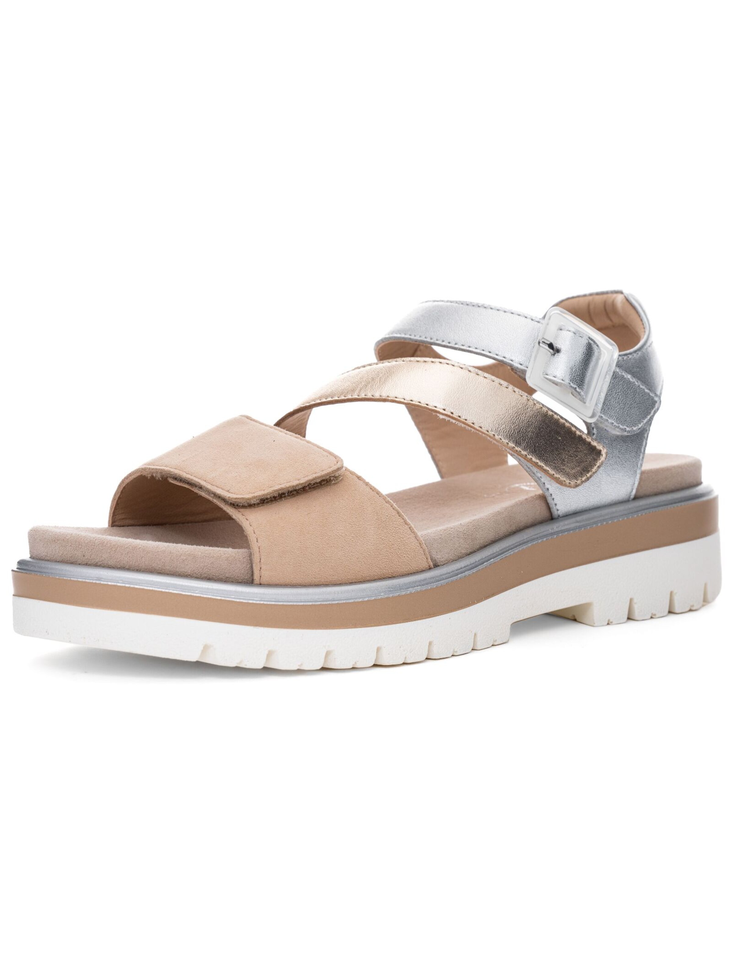 Sandalo con cinturino di ARA in argento: frontale