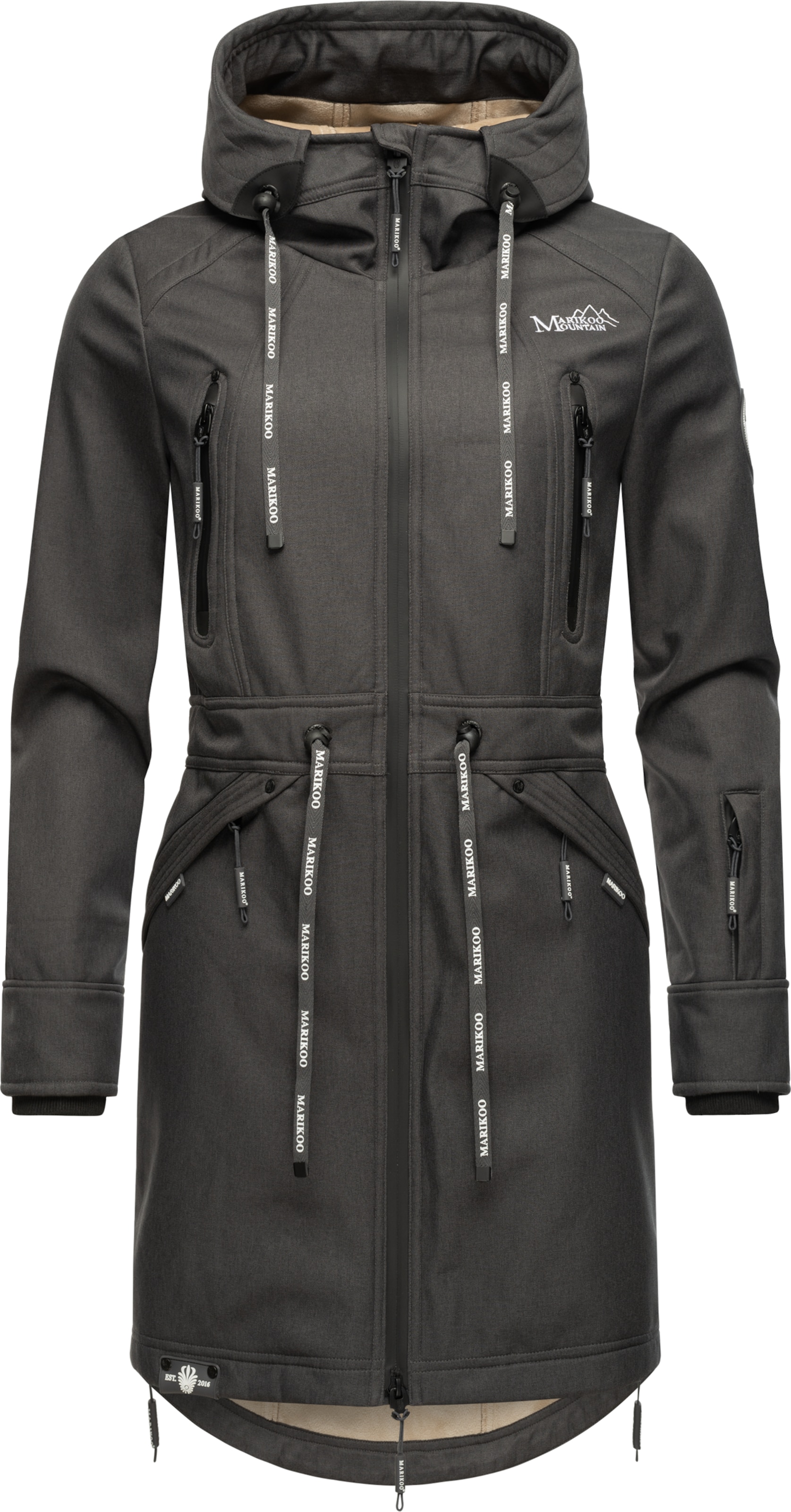 Parka de primăvară-toamnă de la MARIKOO pe gri: față