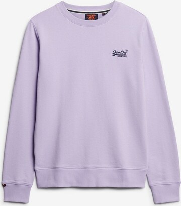 Sweat-shirt 'Essential' Superdry en violet : devant