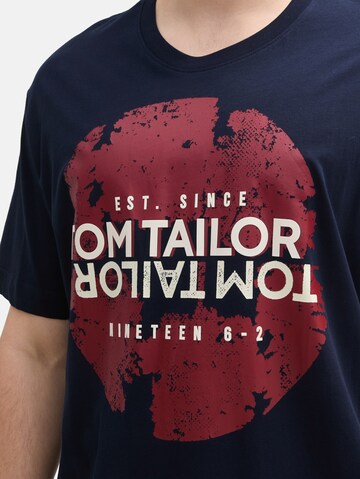 TOM TAILOR Men + T-Shirt in Blau