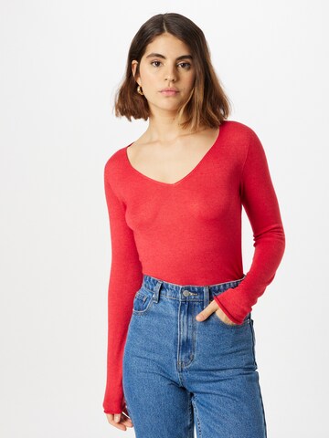 120% Lino Pullover in Rot: Vorderseite