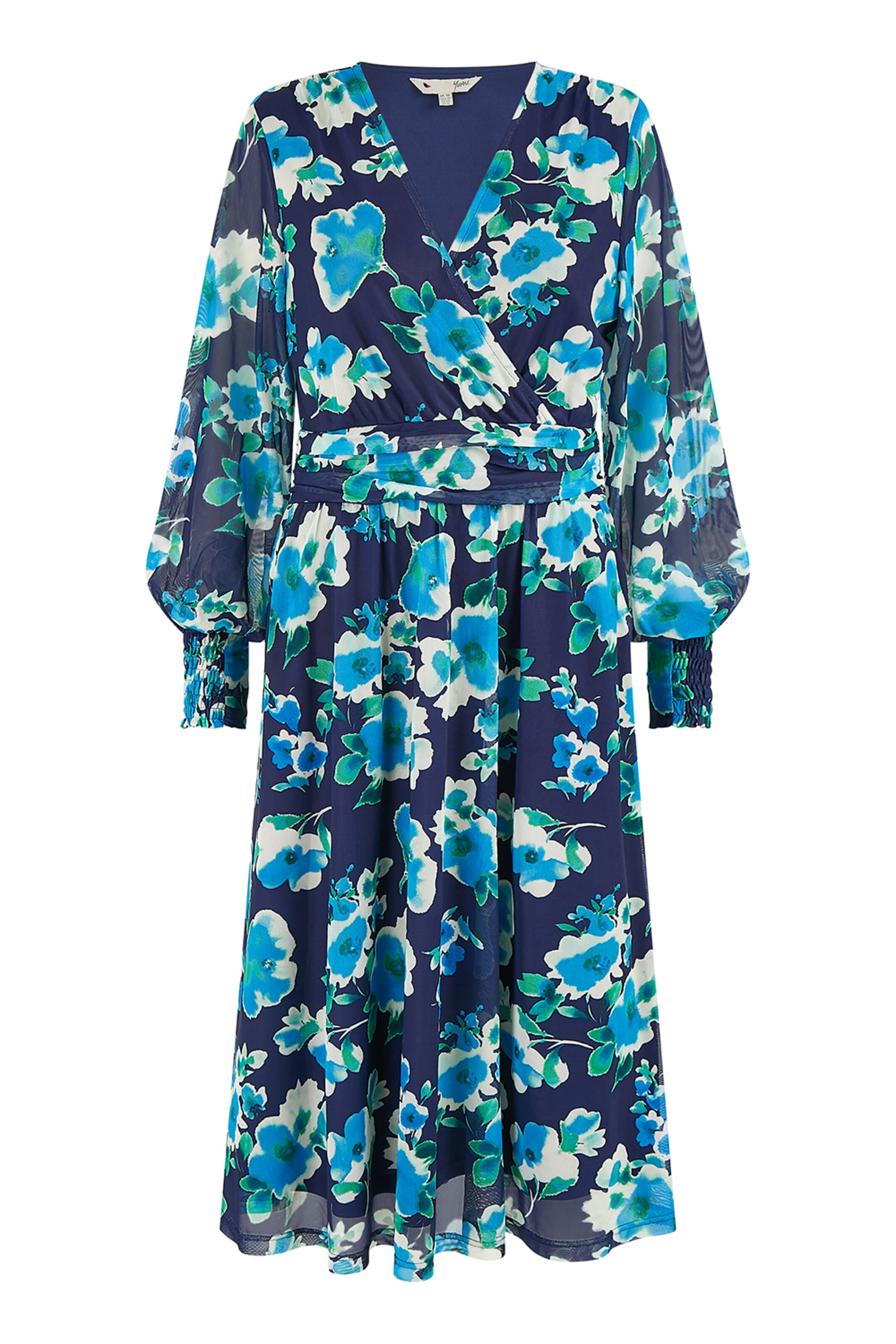 Yumi Kleid in Blau: Vorderseite