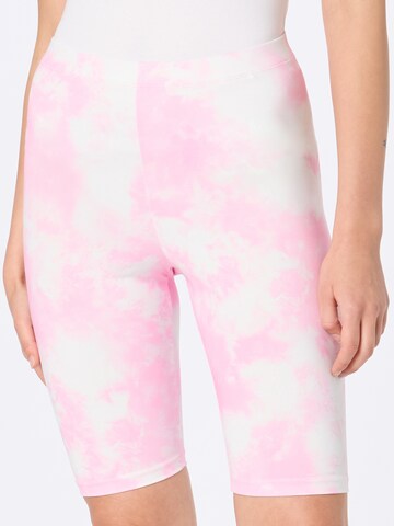 PIECES Skinny Shorts 'Hugo' in Pink