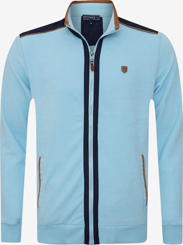 Sir Raymond Tailor Zip-Up Hoodie 'Specter' in Blue: front