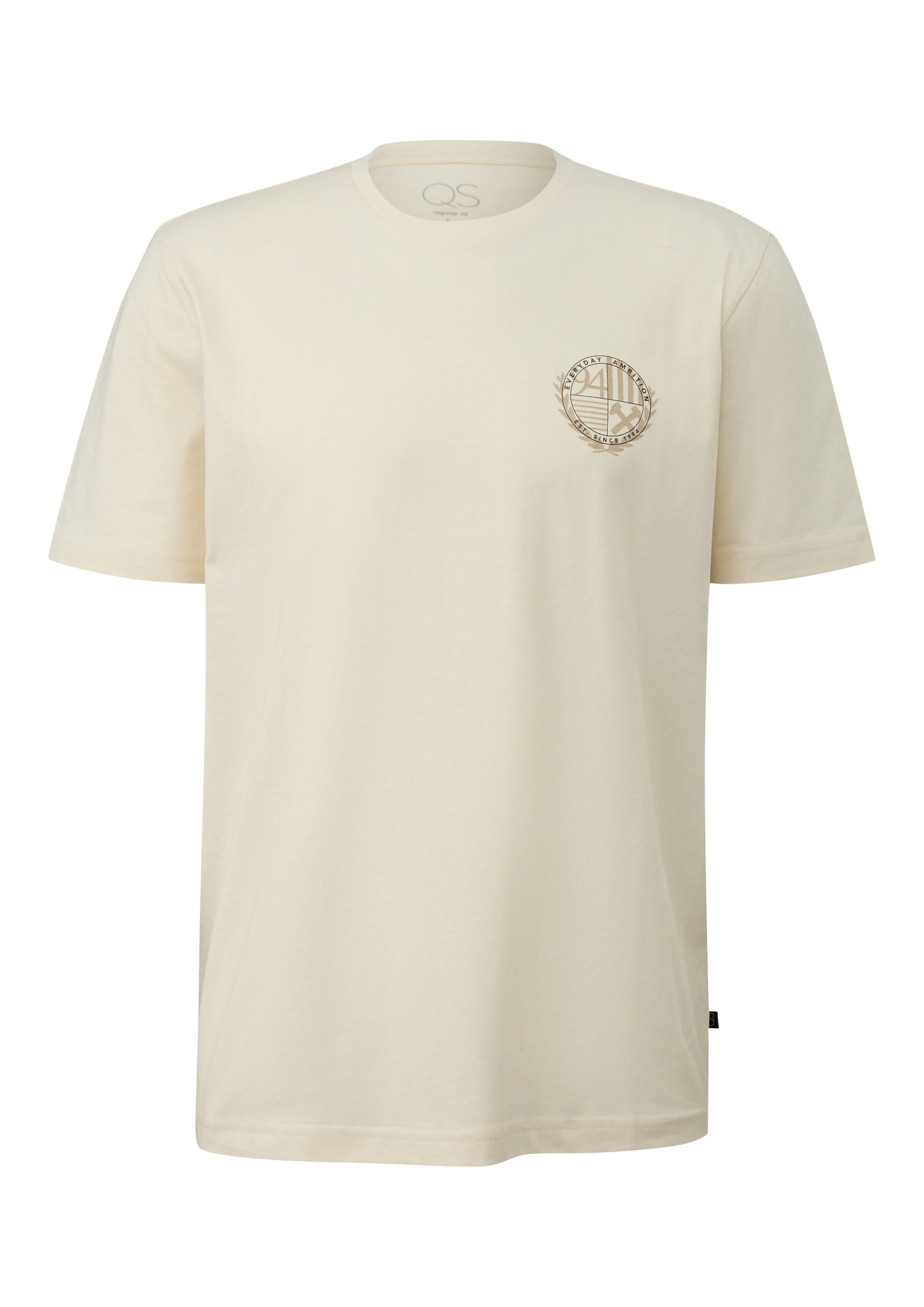 T-Shirt QS en beige : devant