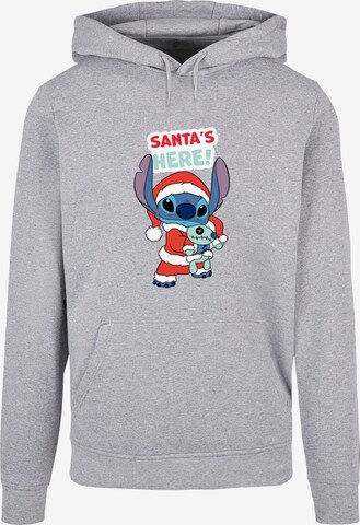 ABSOLUTE CULT Sweatshirt 'Lilo And Stitch - Santa Is Here' in Grijs: voorkant