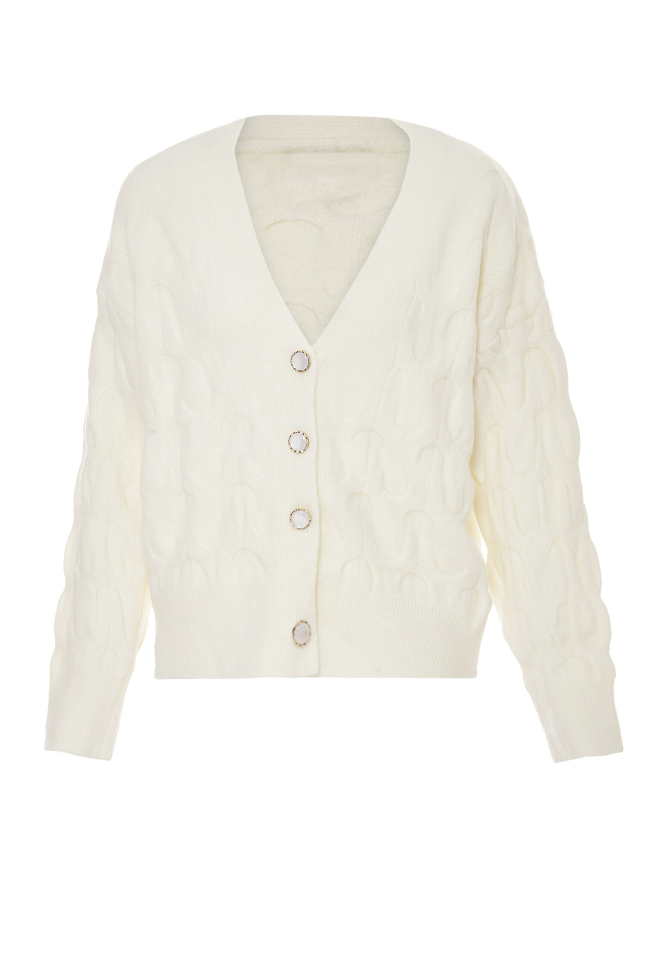 CARNEA Strickjacke in Weiß: Vorderseite