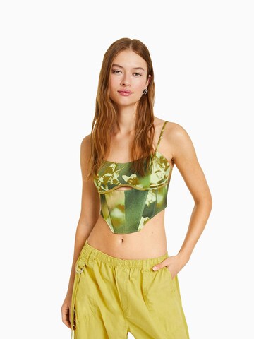 Bershka Top w kolorze zielony: przód