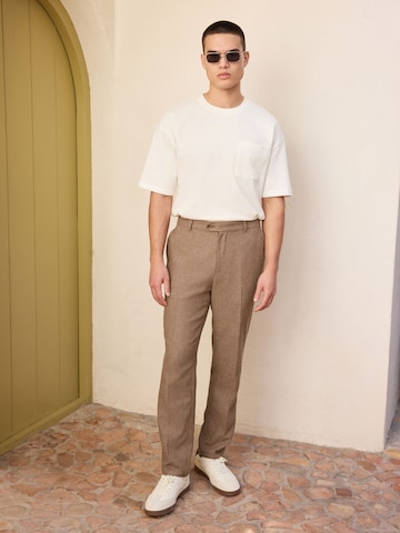 Next Tapered Ráncos nadrág - barna