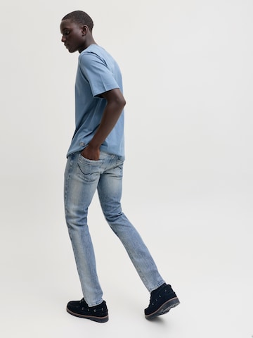 JACK & JONES Slim fit Jeans 'JJIGLENN JJLUKE' in Blue: back