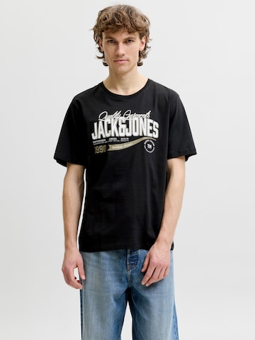 JACK & JONES - Camiseta en negro: frente