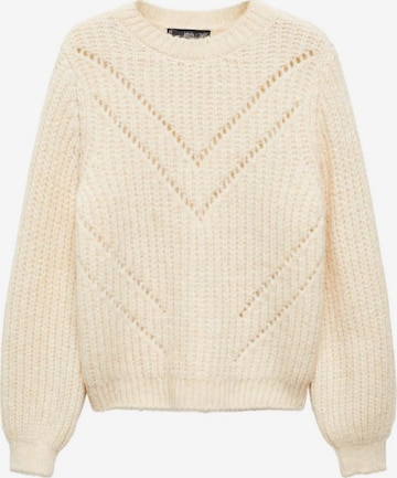 Pull-over 'Gatito' MANGO en beige : devant