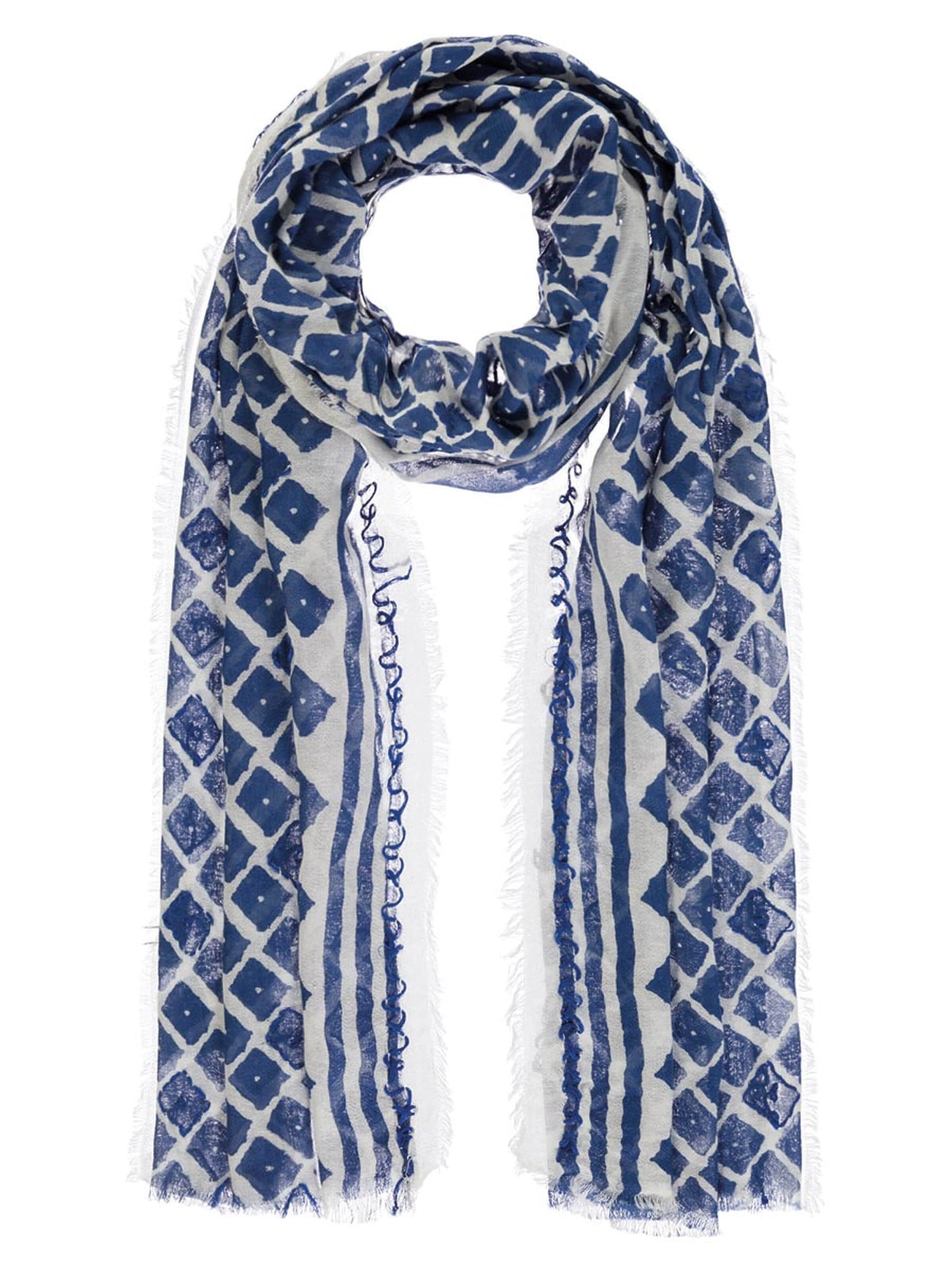 Passigatti Wrap 'Schal Herren mit Stickereien' in Blue: front