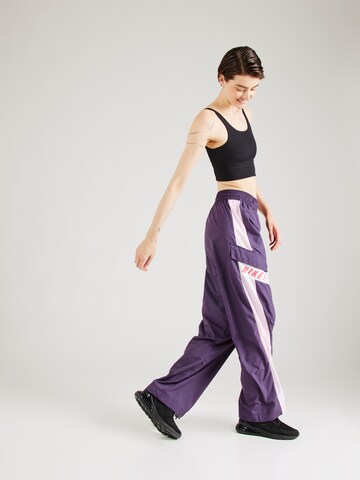 Nike Sportswear Свободный крой Штаны в Лиловый