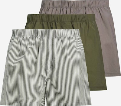 JACK & JONES Bokserice 'MILANO' u zelena / sivkasto ljubičasta (mauve) / bijela, Pregled proizvoda