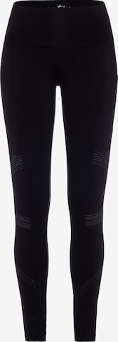 LASCANA ACTIVE Skinny Sports trousers in Black: front