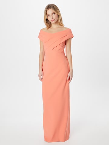 Robe de soirée 'IRENE' Lauren Ralph Lauren en orange : devant