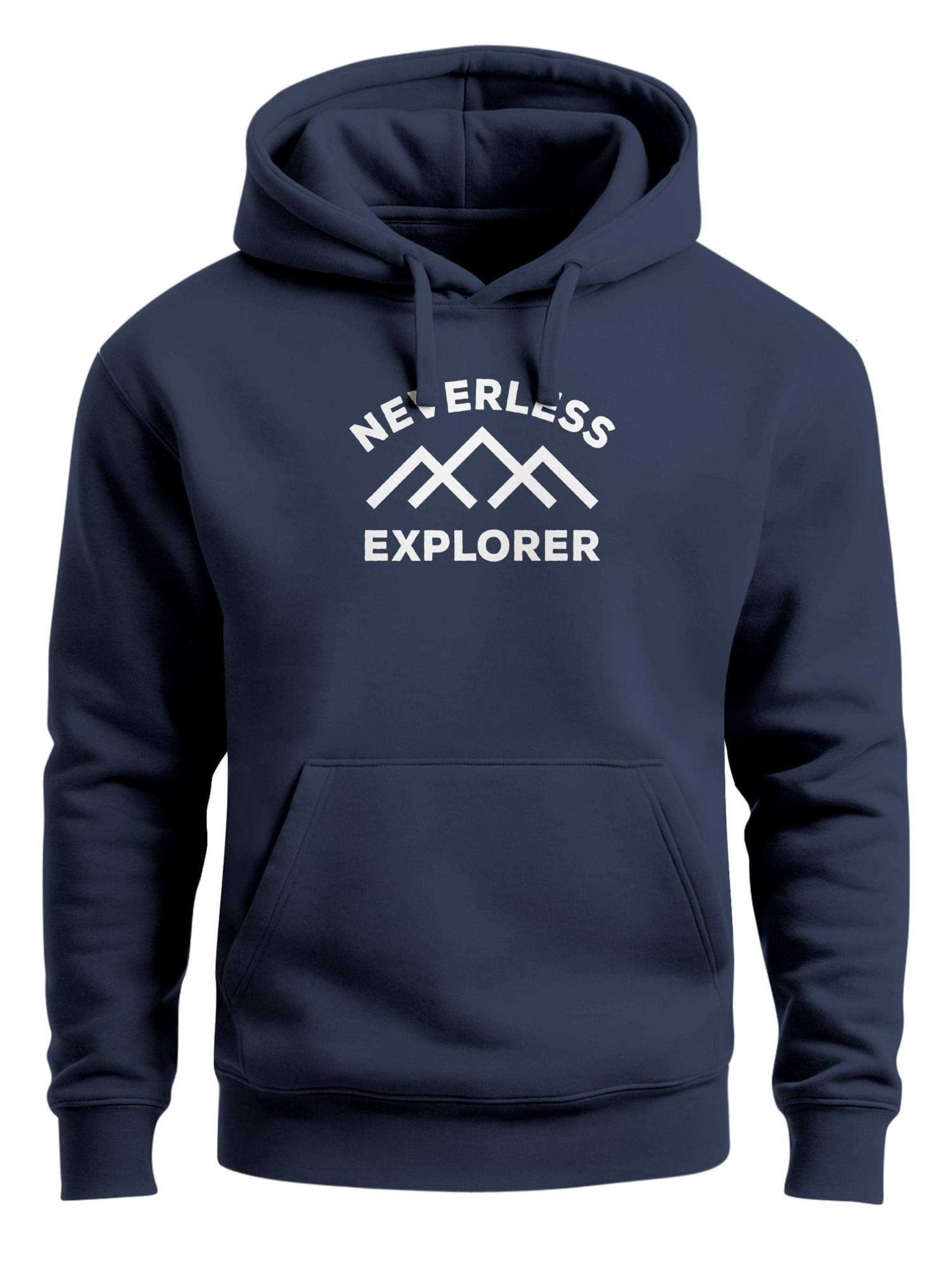 Neverless Sweatshirt 'Bergkette' in Blue: front