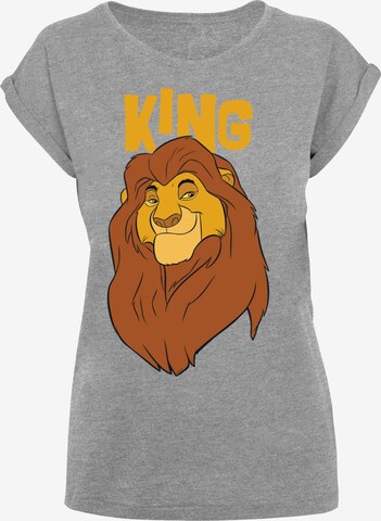 F4NT4STIC Shirt 'Disney The König der Löwen Mufasa King' in Grijs: voorkant