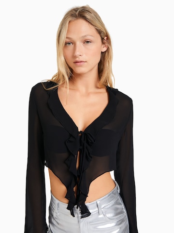 Bershka Bluse in Schwarz