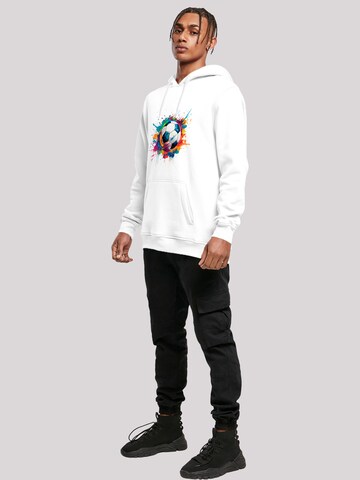 Pull-over 'Bunte Fußball Grafik' F4NT4STIC en blanc