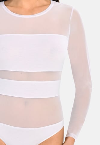 TEYLI Shirt bodysuit in White