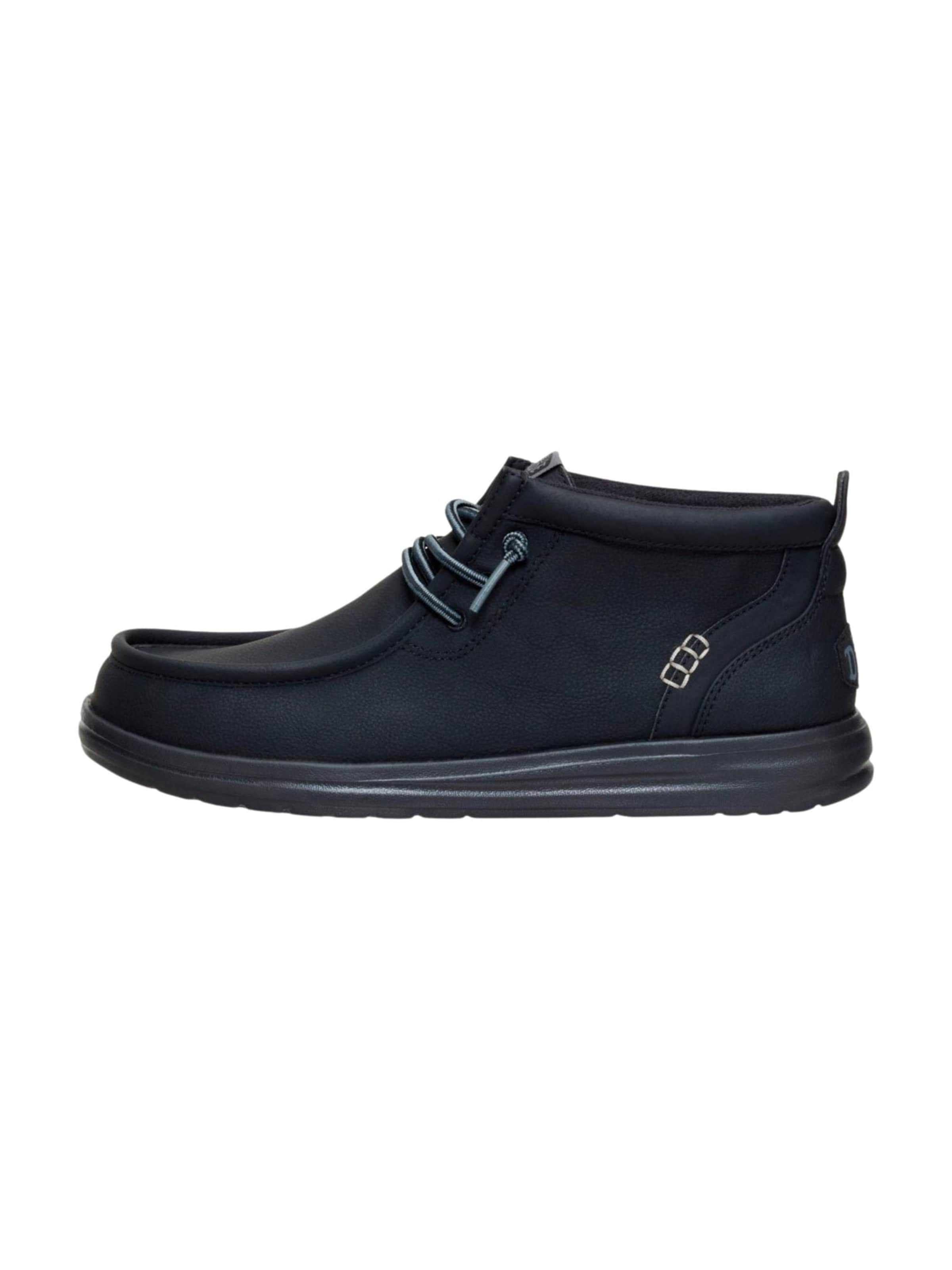 HEY DUDE Chukka Boots 'Wally Mid GripR Classic' in Zwart: voorkant