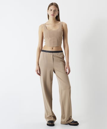 Wide Leg Pantalon à plis Ipekyol en beige