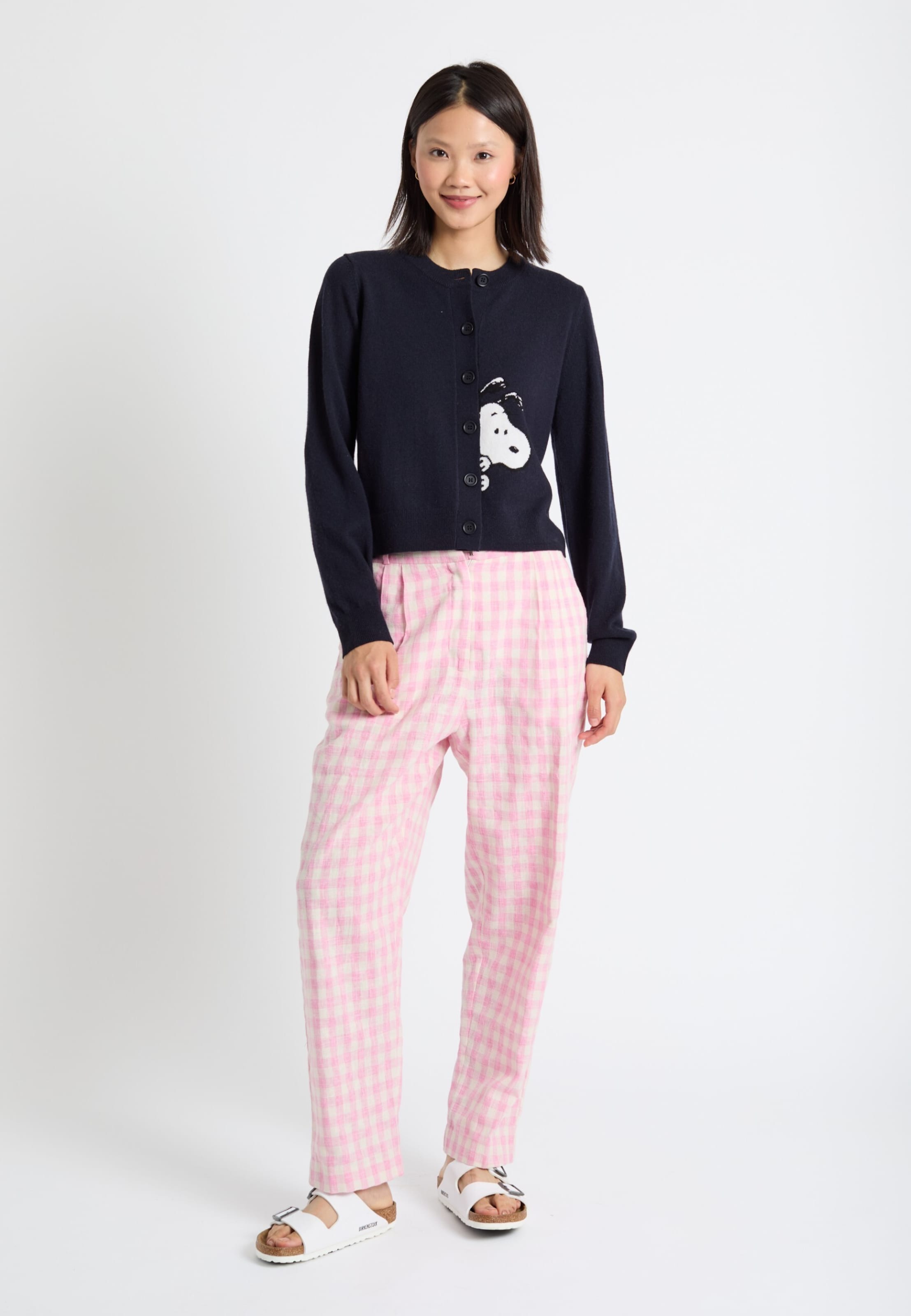 Chinti & Parker Strickjacke 'Sneeky Snoopy' in Navy | ABOUT YOU
