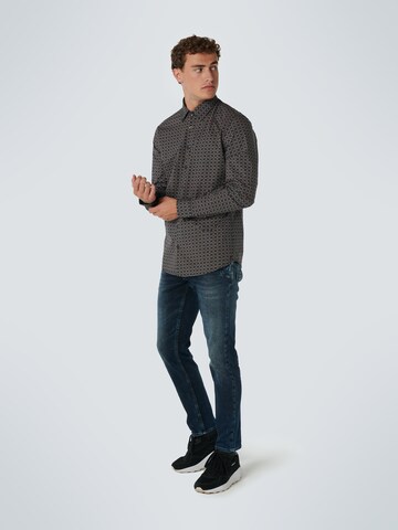 No Excess Regular fit Button Up Shirt in Blue