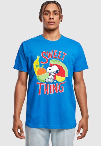 T-Shirt 'Peanuts - Sweet thing' Merchcode en bleu : devant