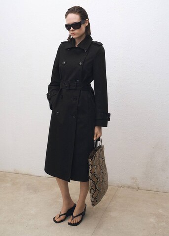 MANGO Between-Seasons Coat 'Eiffel' in Black