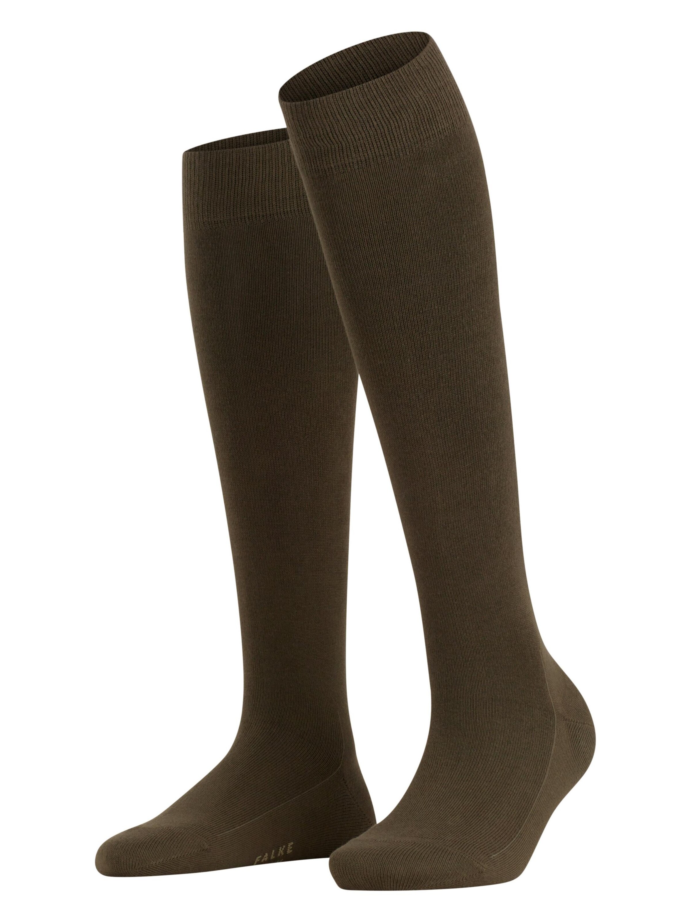 FALKE Knee High Socks 'Family' in Green: front