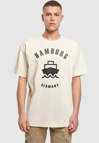 Merchcode T-Shirt 'Hamburg' in Beige: predná strana