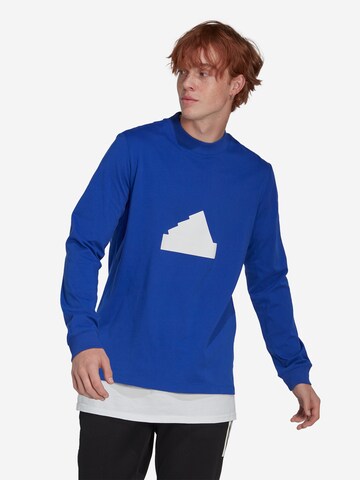 ADIDAS SPORTSWEAR - Camisa funcionais 'Long-Sleeve Top' em azul: frente