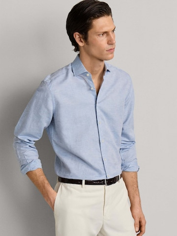 Hackett London Regular fit Overhemd in Blauw