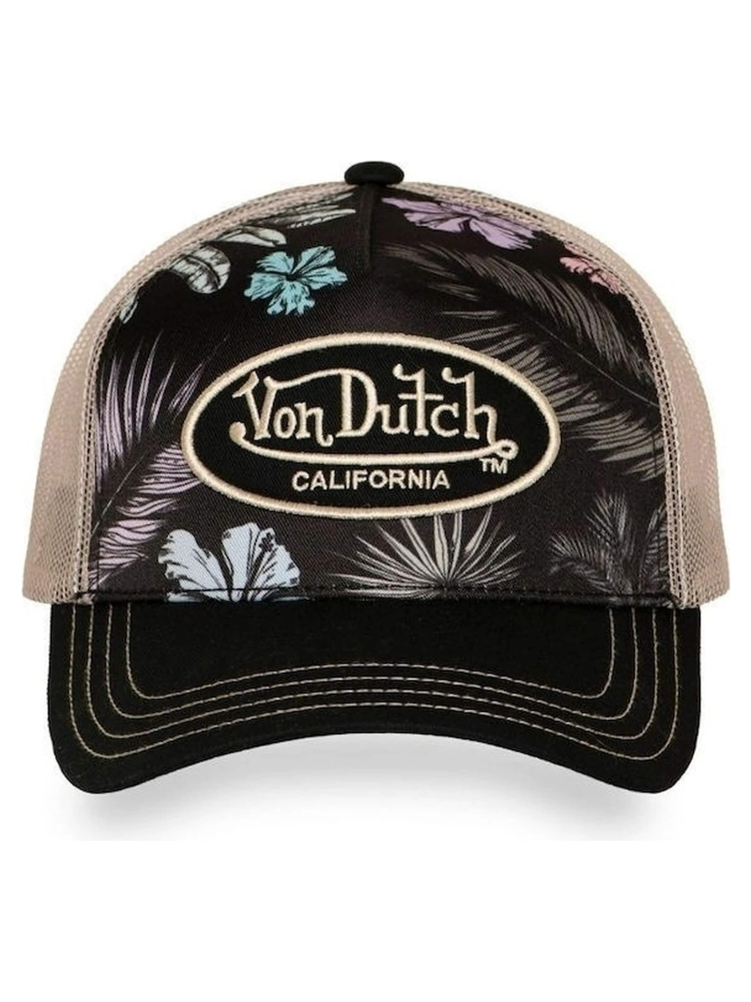 Von Dutch Kšiltovka 'Gorra von dutch negra flores subl 17 trucker cap' – černá: přední strana