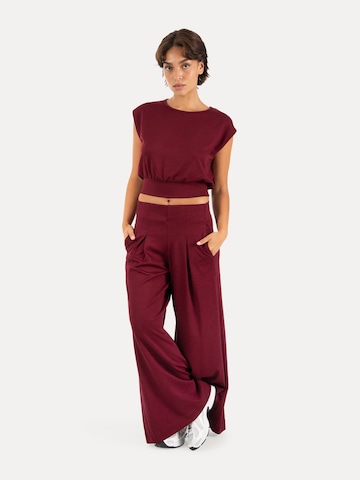 Smilodox Wide Leg Hose 'Vanea' in Rot