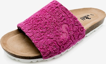 thies Mules 'thies 1856 ® Eco Terry Slide' in Purple: front