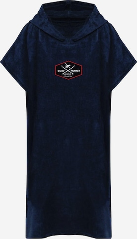 Peignoir 'Surf Cotton Poncho kids' Surf Monkey en bleu : devant