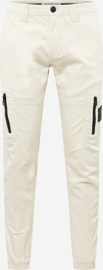 Pantaloni cu buzunare Calvin Klein Jeans pe crem / negru, Vizualizare produs