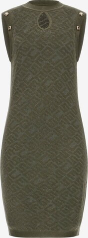 GUESS Knitted dress 'CHELSEA' in Green: front