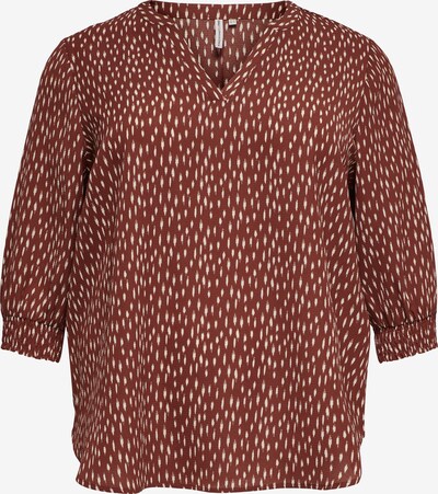 ONLY Carmakoma Bluse in braun / weiß, Produktansicht