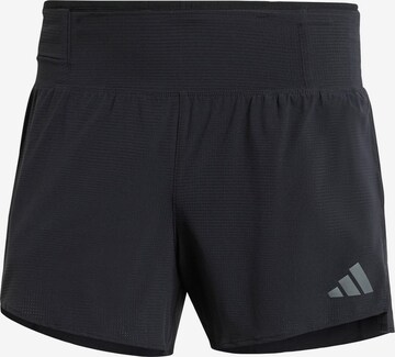ADIDAS PERFORMANCE Slim fit Workout Pants 'Adizero Gel' in Black: front