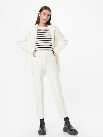 MAX&Co. Regular Pleated Pants 'BIGA' in White